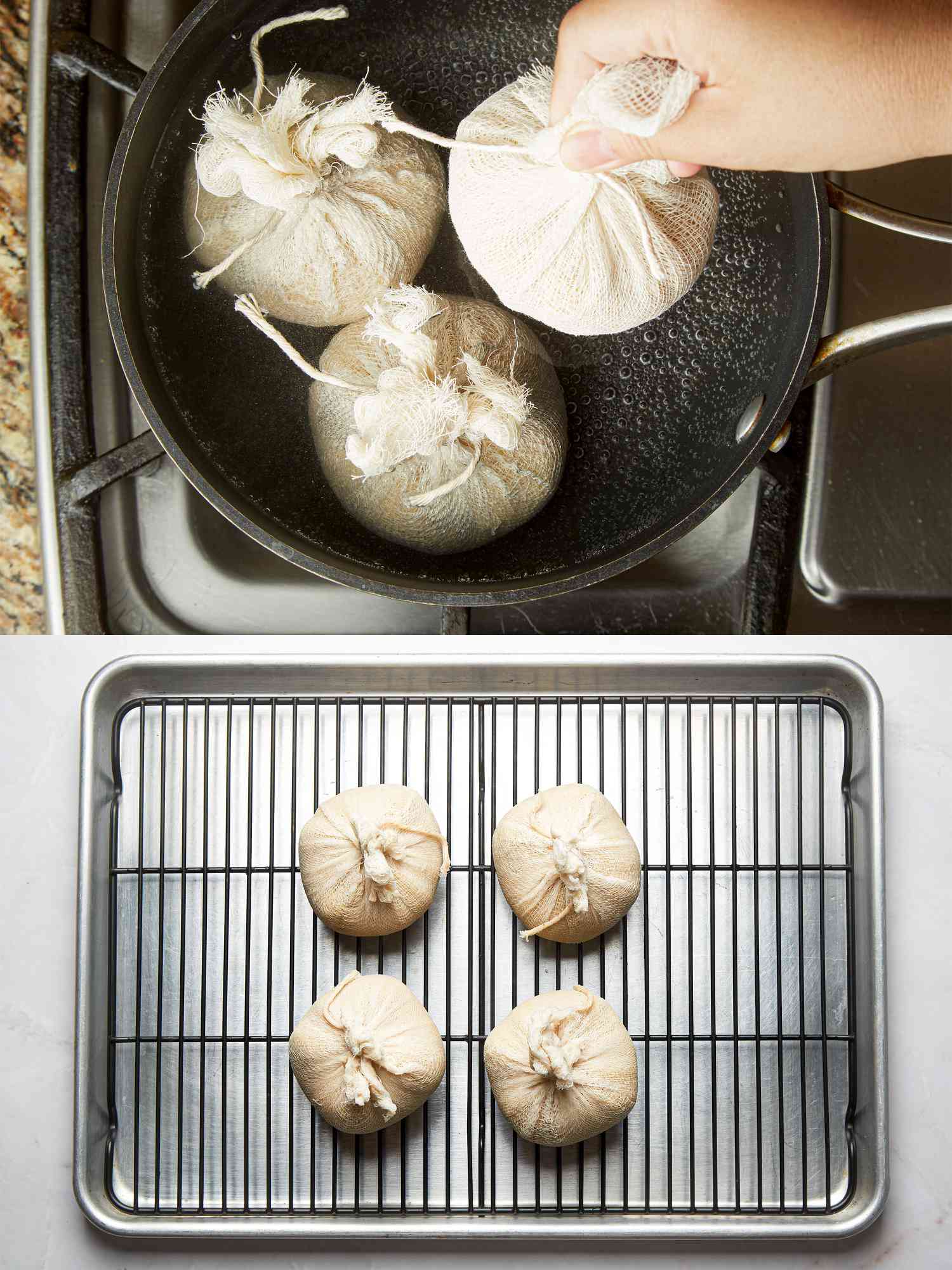 Overhead view of topik step