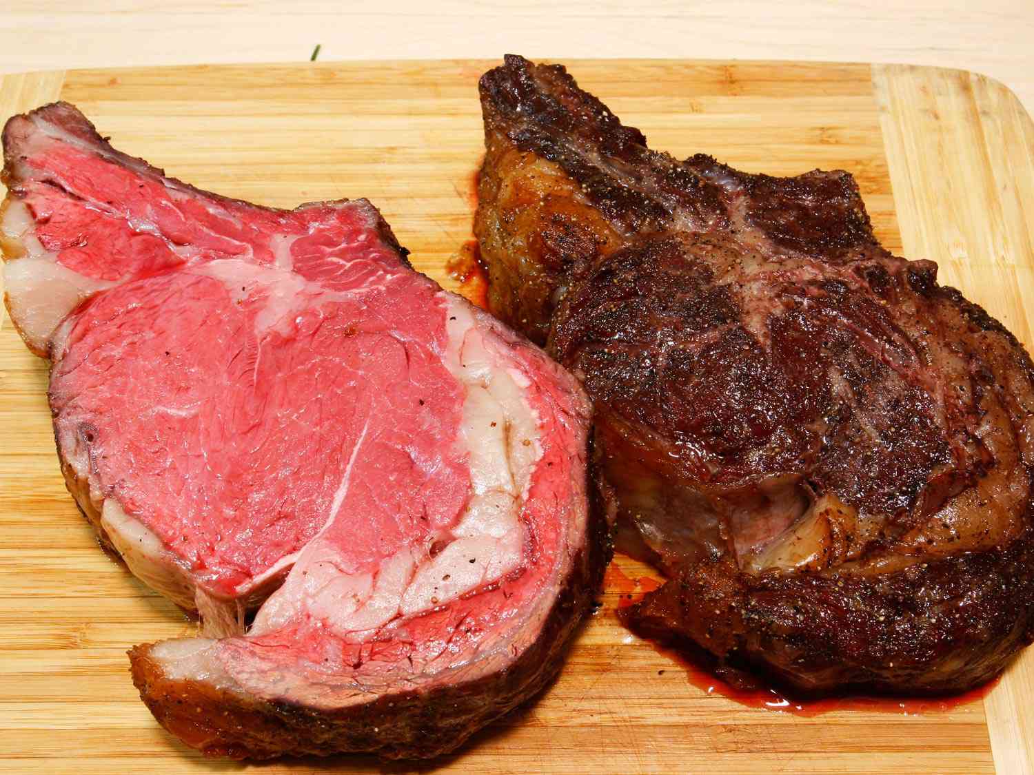 Reverse-seared prime rib is perfectly cooked from edge to edge.