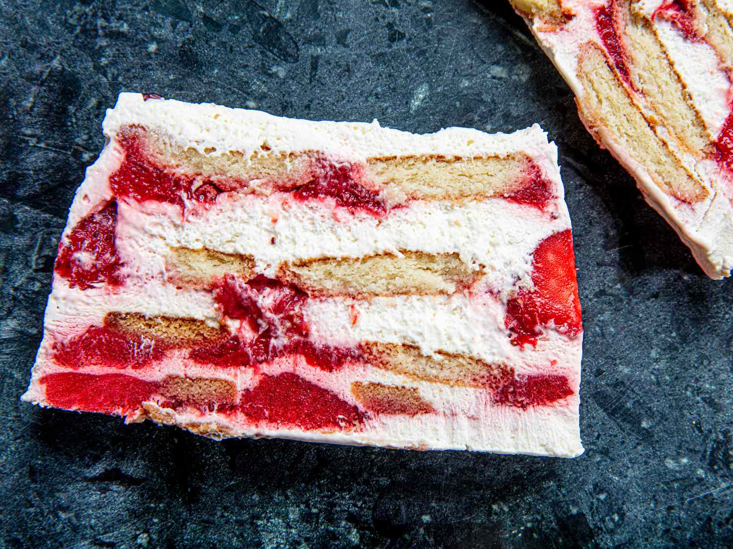 Overhead view of single slice