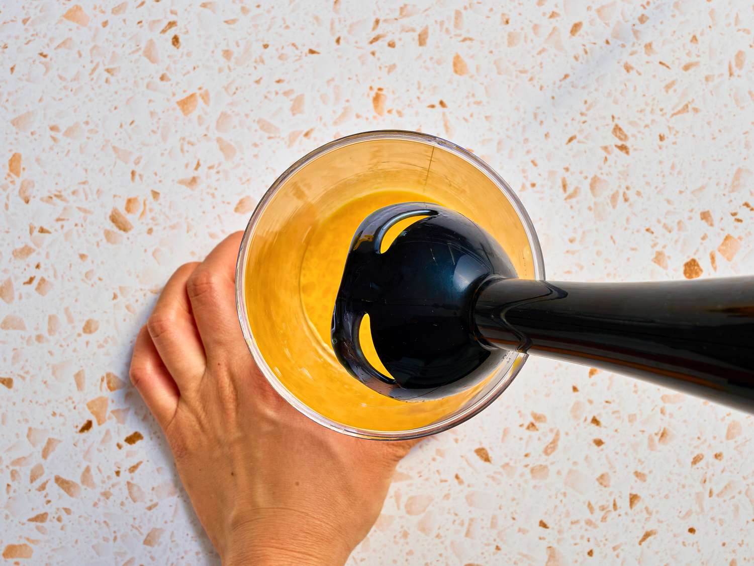 Overhead of immersion blender