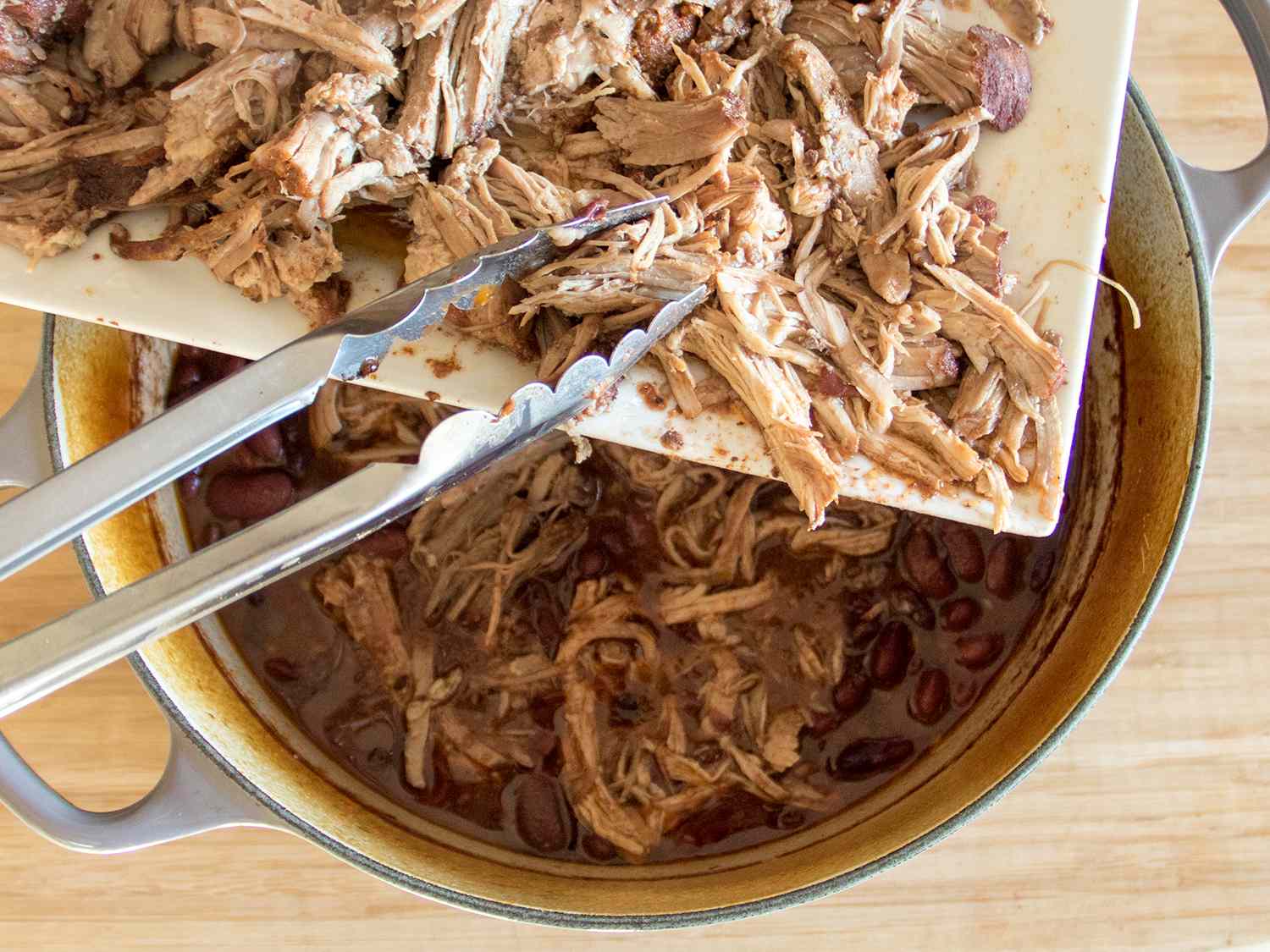 Shredded pork.