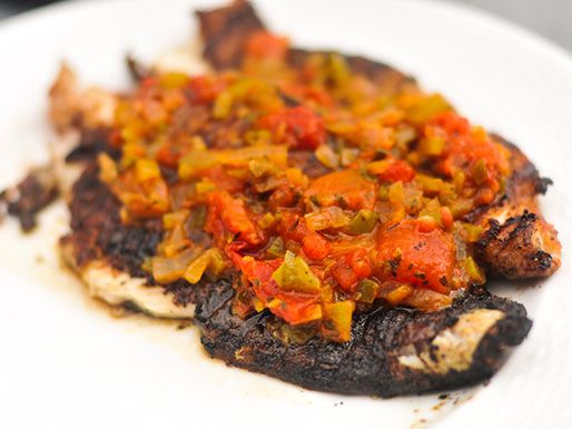 blackened catfish with Creole sauce