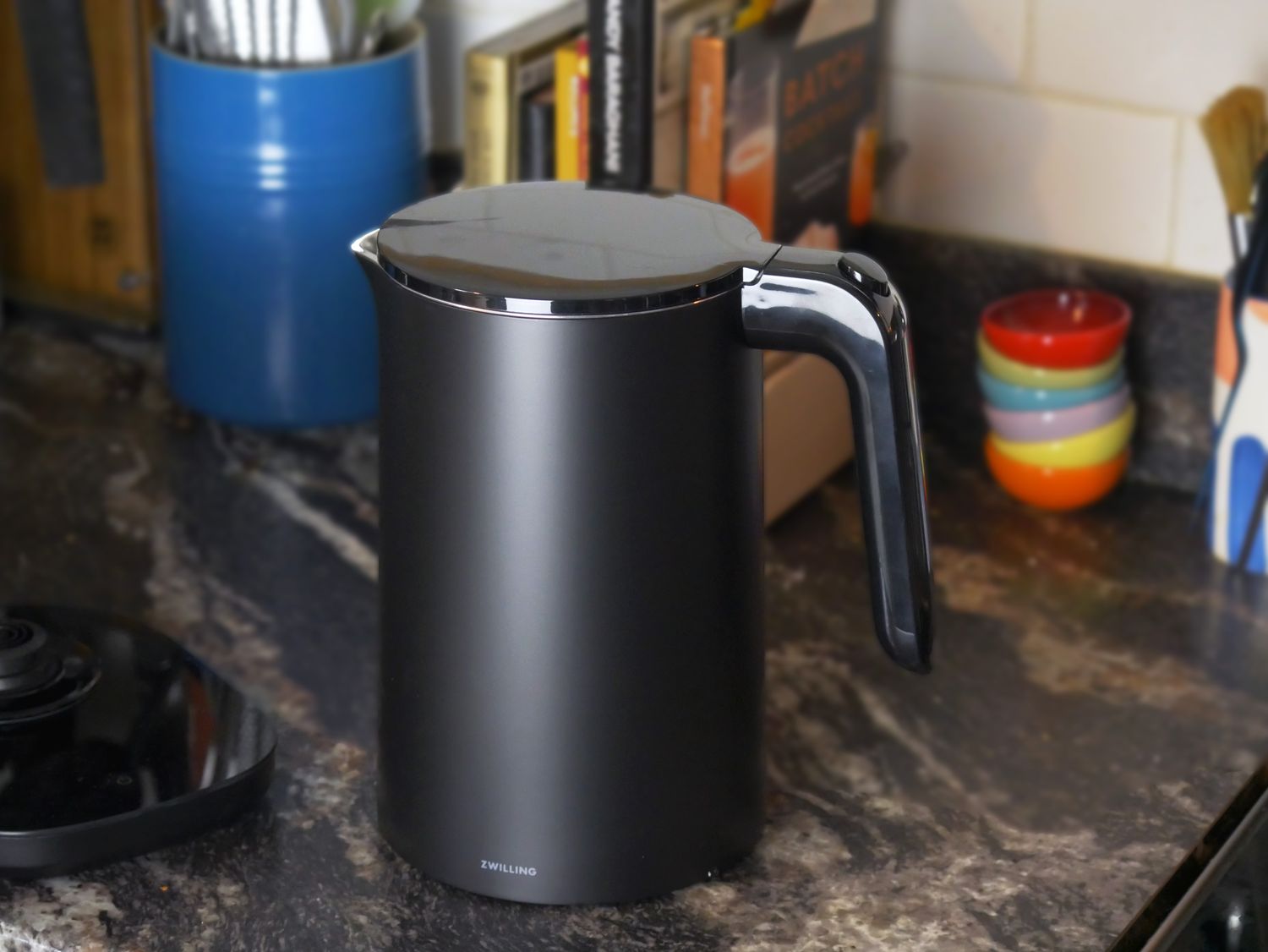 the zwilling kettle on a countertop