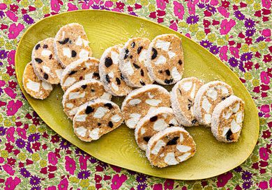 Overhead view of Fifteens on a green platter