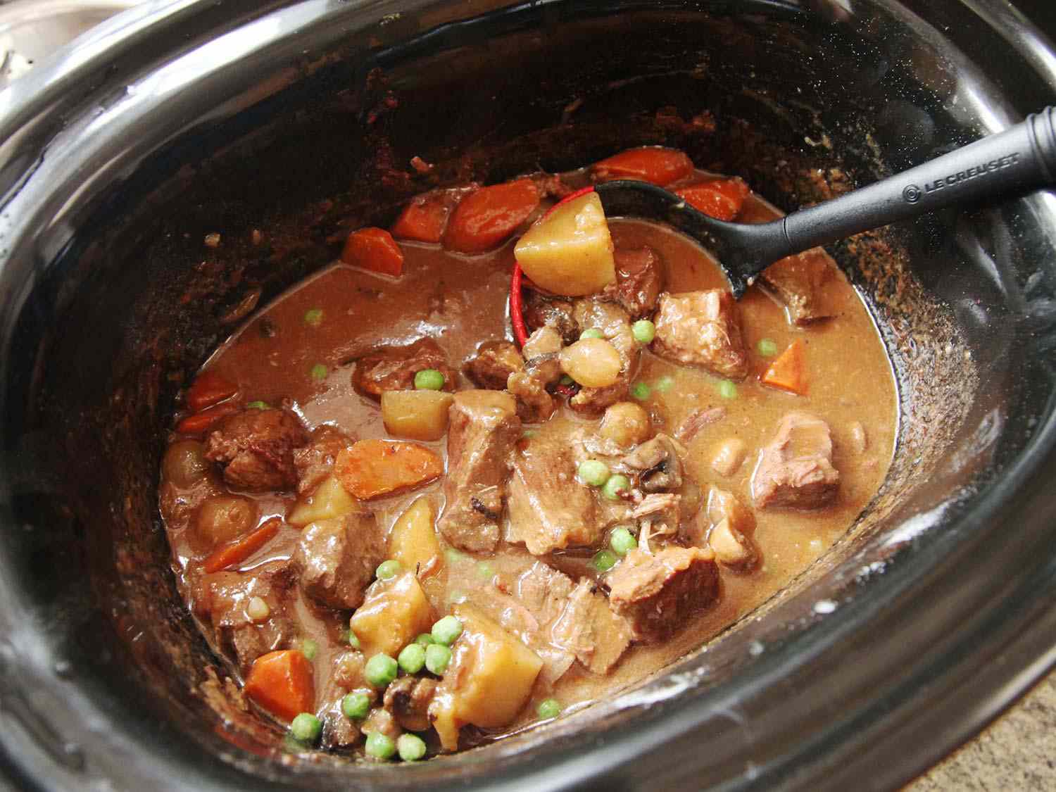 beef stew in a slow cooker