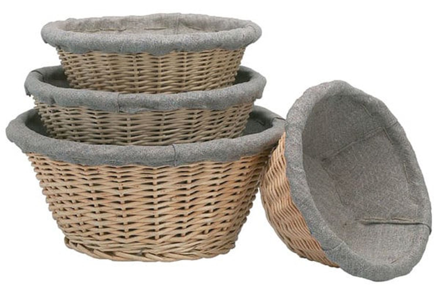 Webstaurant Store Mafter Bourgeat 8.25&acirc; Linen Lined Wicker Proofing Basket