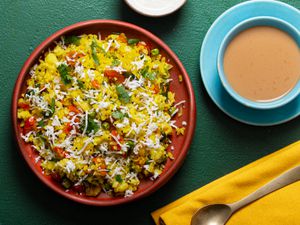 Overhead view of finished Pohe