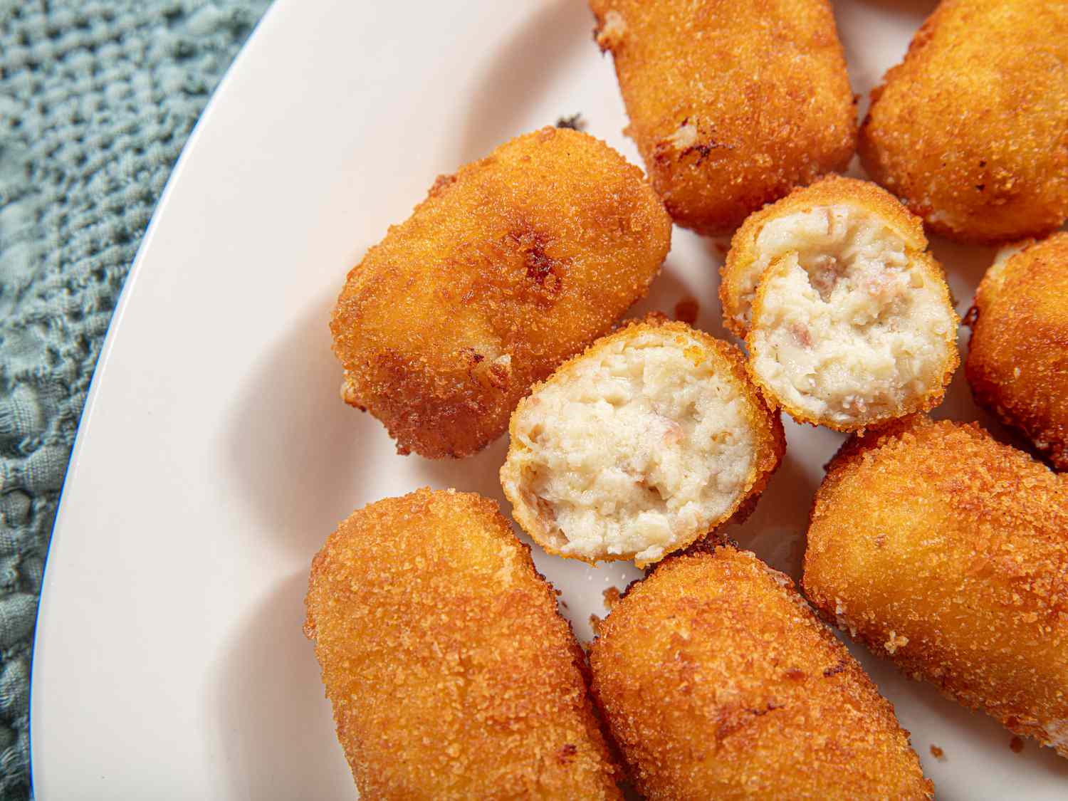 Overhead view of croquetas