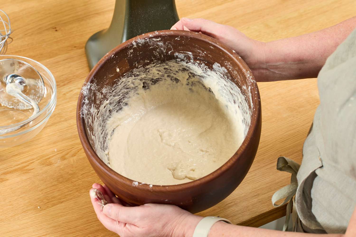 Whipped cream made in the KitchenAid Design Series Evergreen Stand Mixer