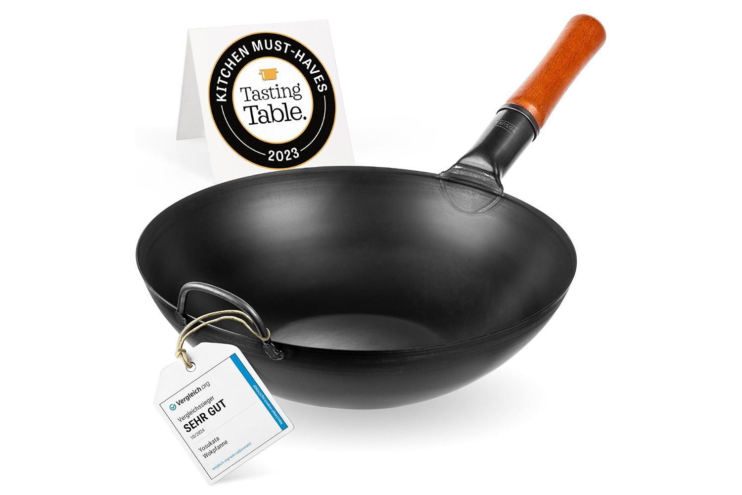 Amazon YOSUKATA 13.5 Carbon Steel Wok Pan