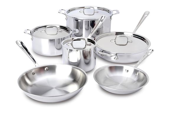 All-Clad D3 Stainless 3 Ply Bonded Cookware Set