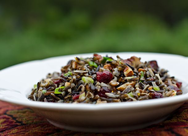 Wild Rice Salad with Cranberries and Pecans