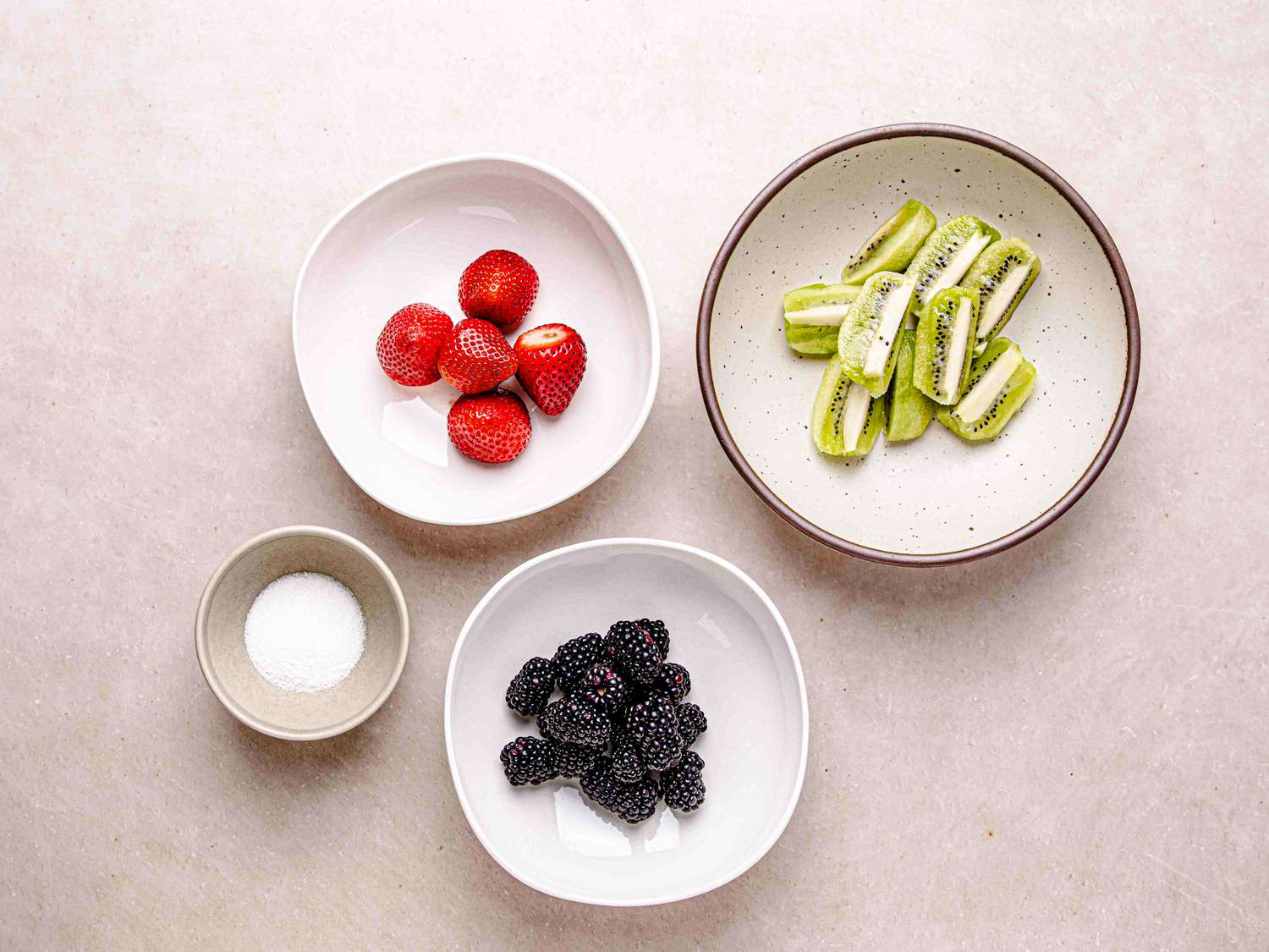 Overhead view of ingredients