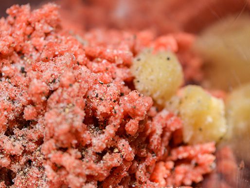 Ground meat mixture for cevapi.