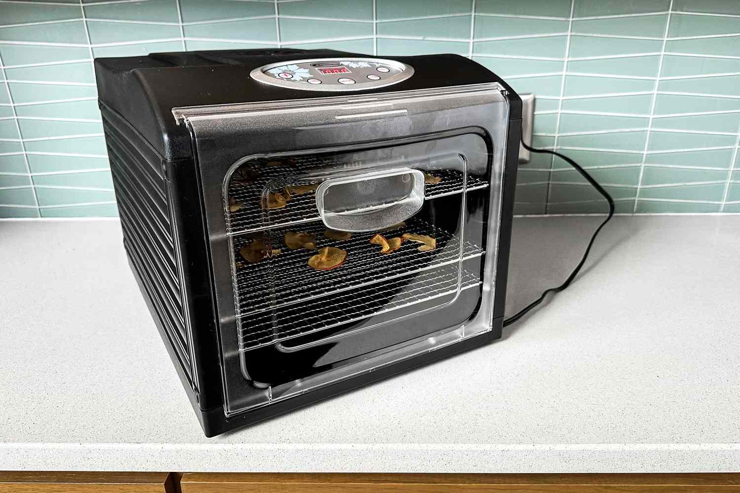 The Samson Silent food dehydrator on a kitchen counter