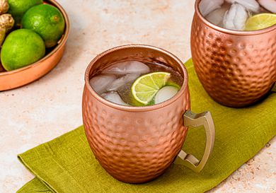 Overhead view of a Moscow Mule 