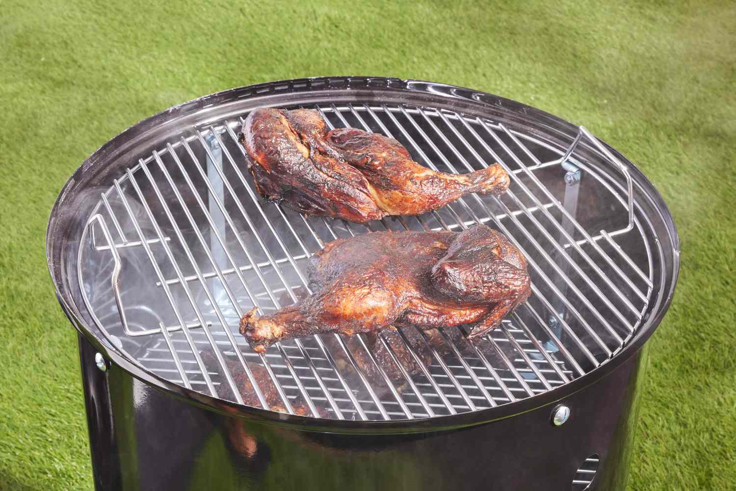 Meat cooked in the Weber Smokey Mountain Cooker 18-Inch Charcoal Smoker (721001)