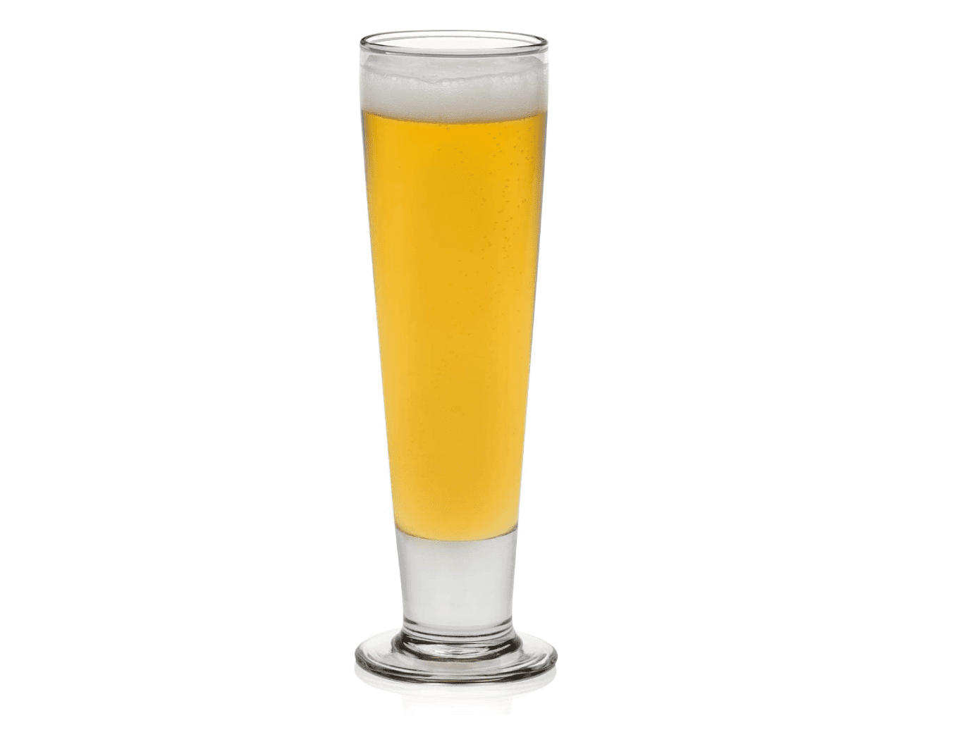 a beer glass on a white background