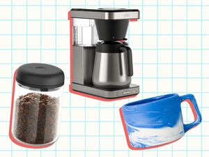 OXO Brew 8-Cup Coffee Maker, Haand 10oz Short Mug, Fellow Atmos Vacuum Canister