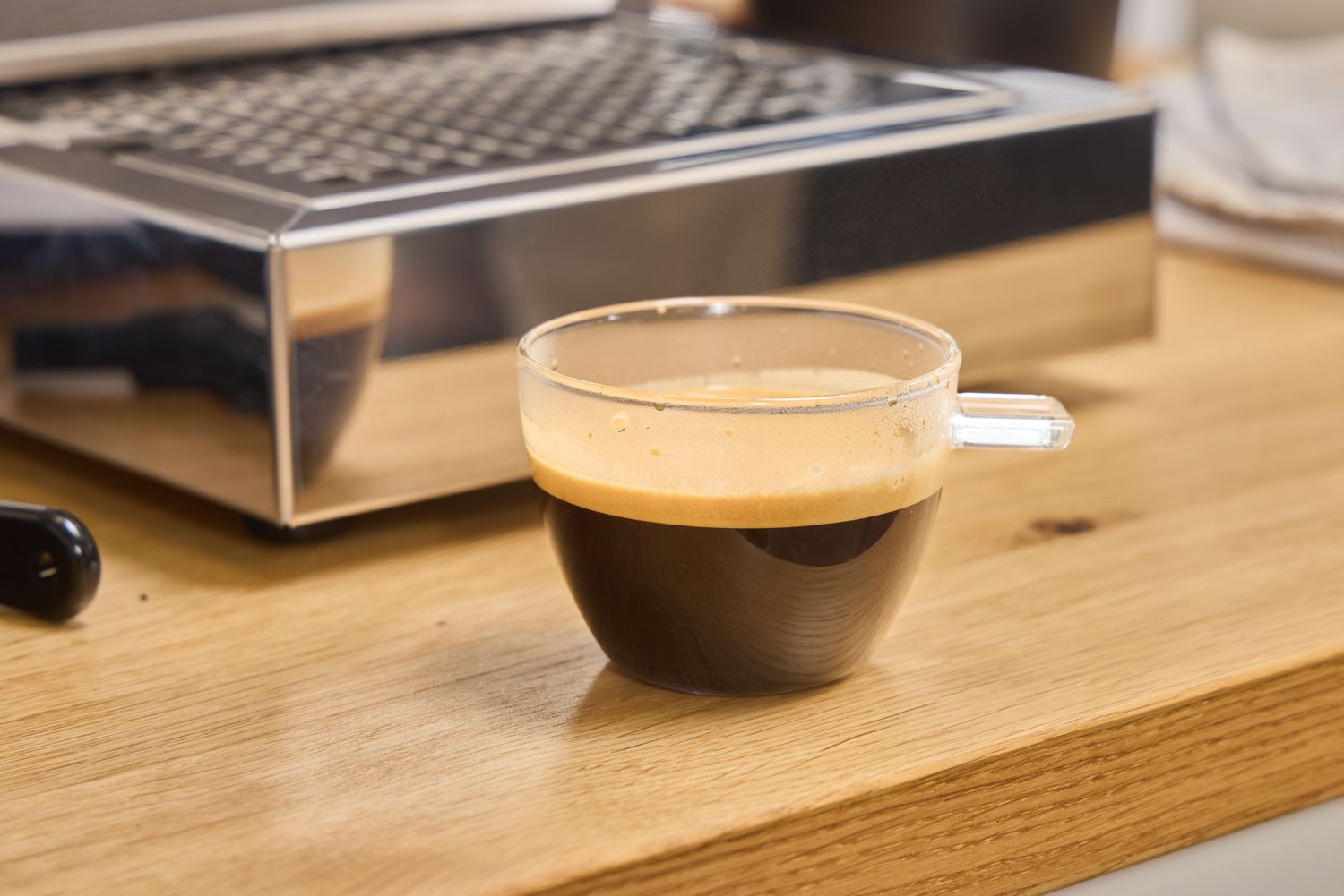 A shot of espresso made in the Profitec GO Single Boiler Espresso Machine