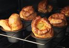 Yorkshire pudding, baked in a popover tin.