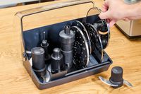 The different blade attachments for the Magimix 14-Cup Food Processor