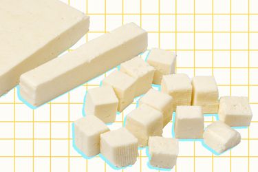 Overhead view of paneer 