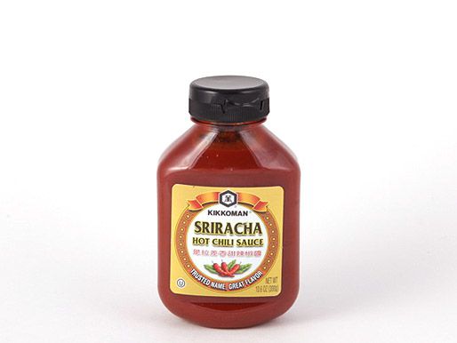 A bottle of Kikkoman Sriracha 