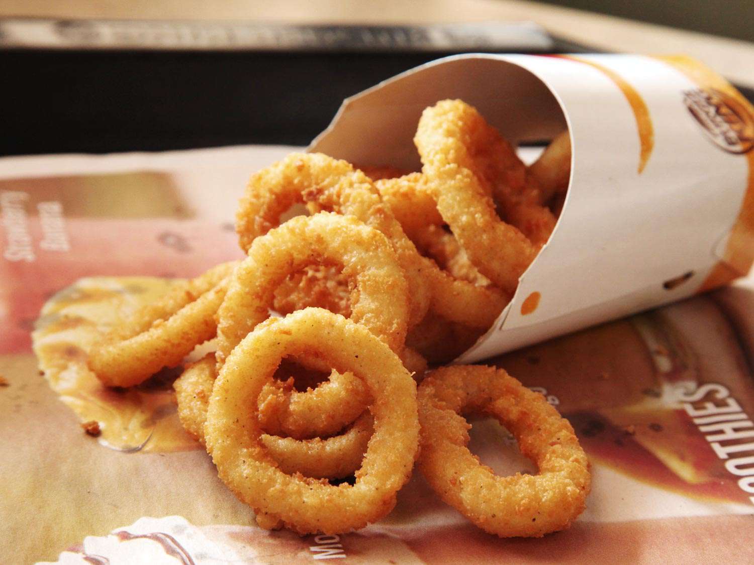 A box of onion rings from Burger King