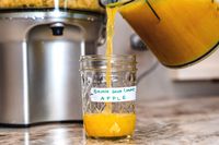 Apple juice from the Breville juicer