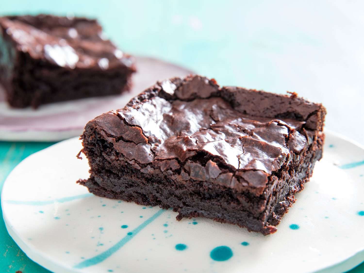 glossy vegan brownie