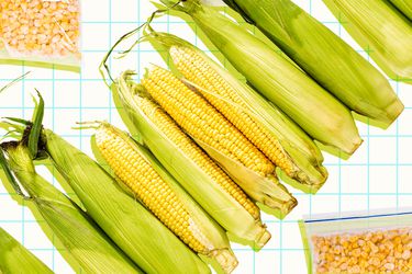 Overhead view of corn