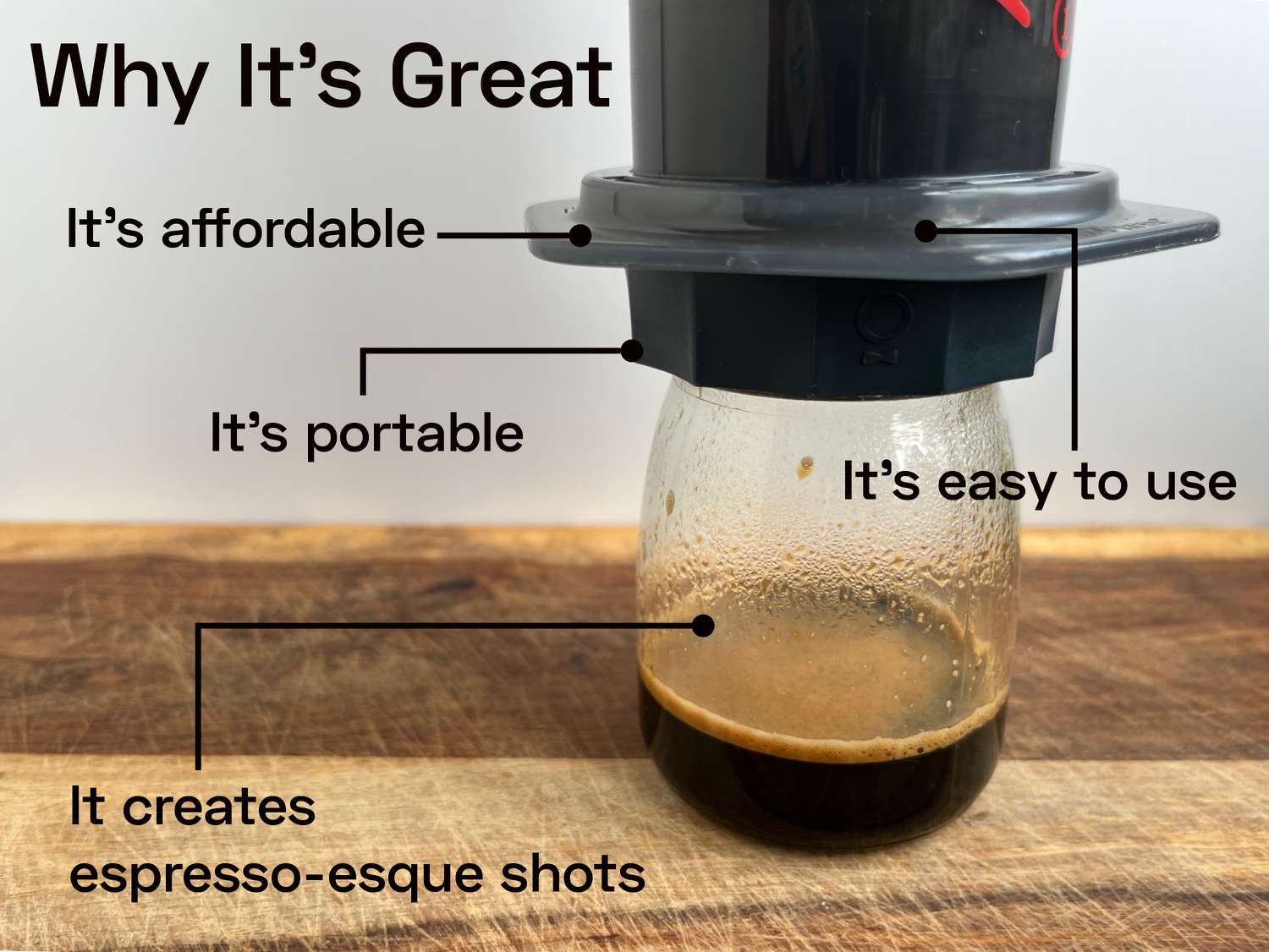 the fellow prismo and aeropress being used to make a shot of espresso