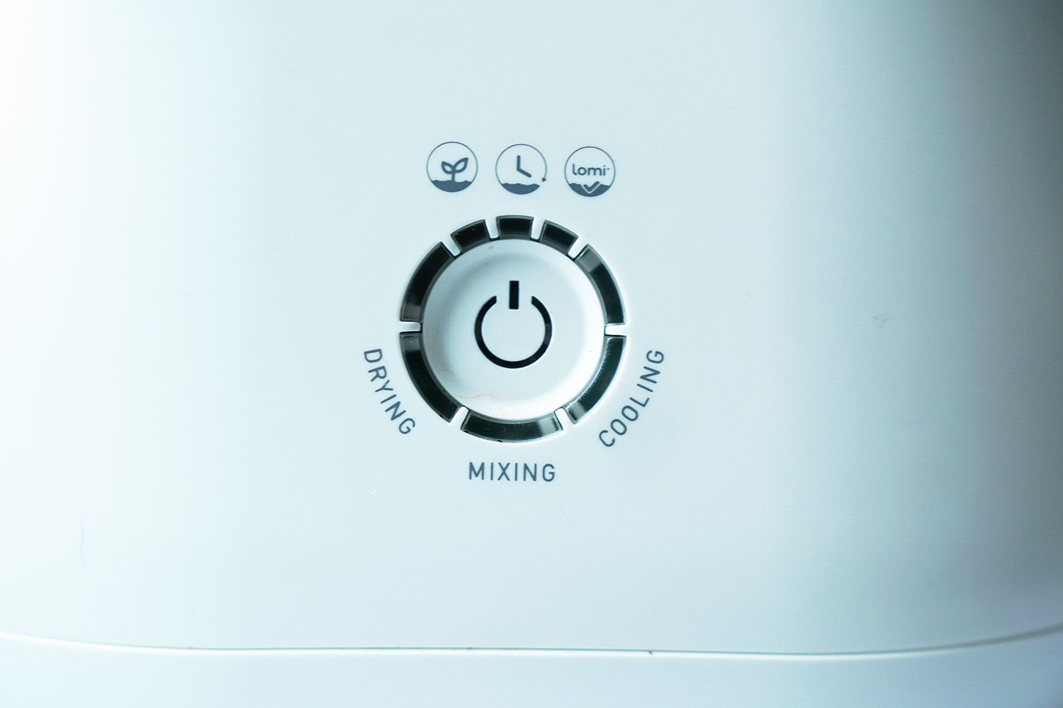 A closeup look at the Lomi's control panel