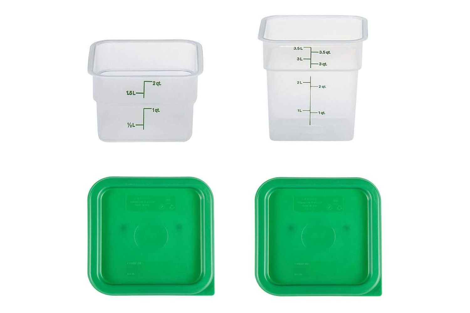 Cambro Containers With Lids - 2 Quart and 4 Quart Food Storage Set