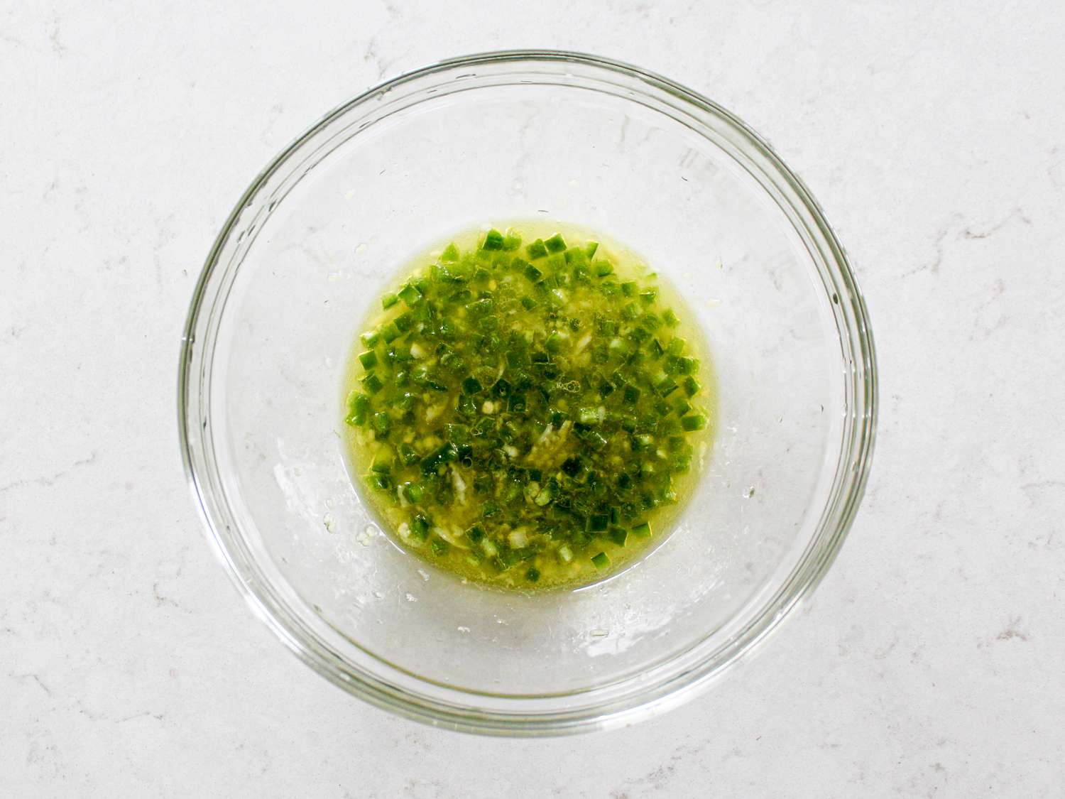 Overhead view of dressing