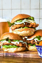 Stacks of cemita sandwiches