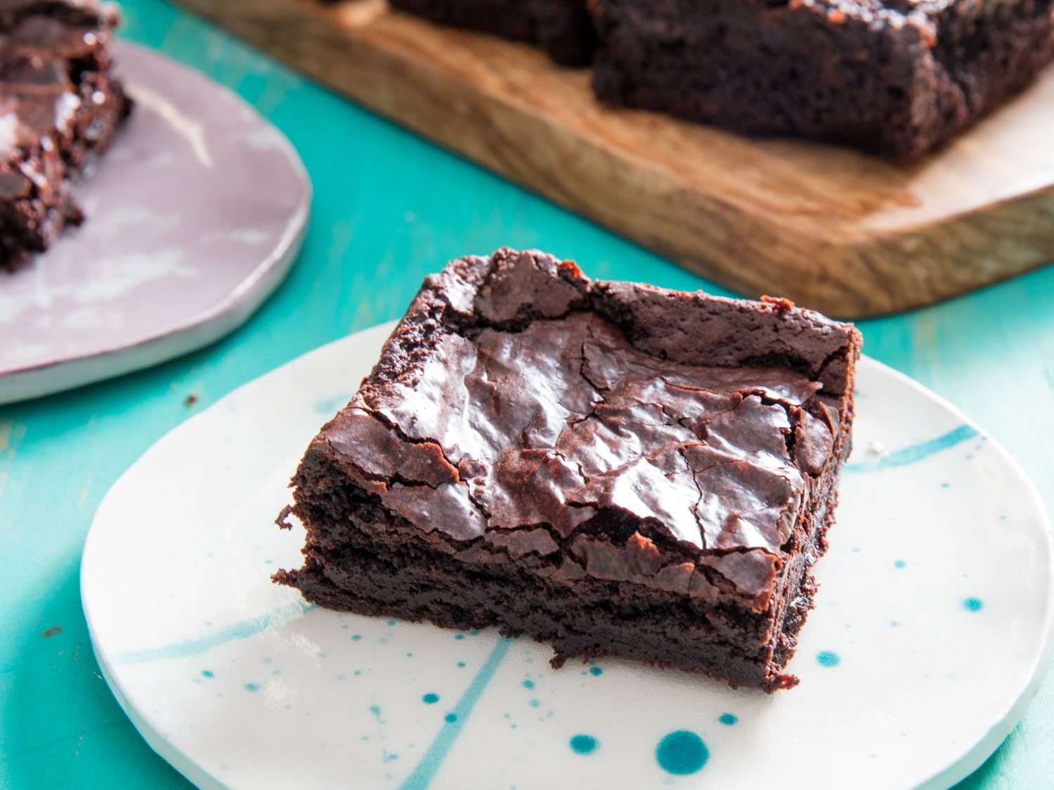a slice of vegan brownies