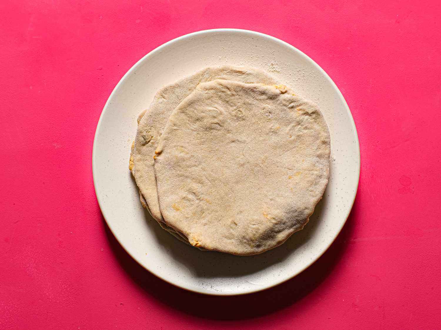 Overhead view of stacked parthas 