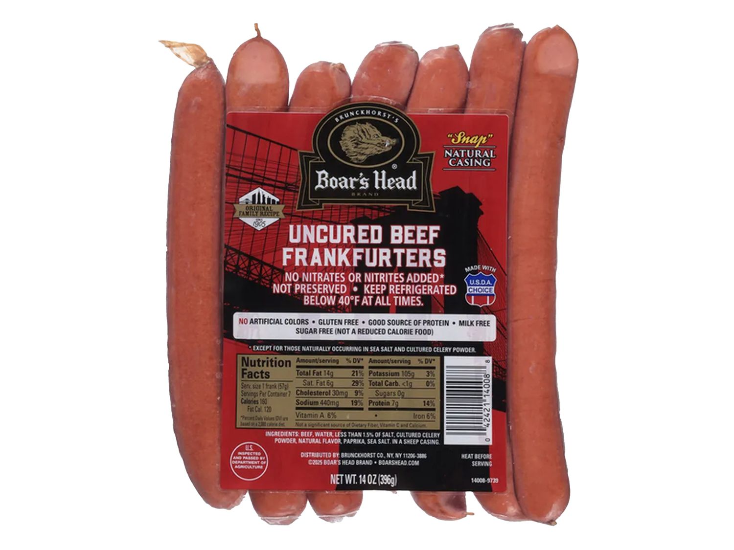 Boar's Head Uncured Beef Frankfurters
