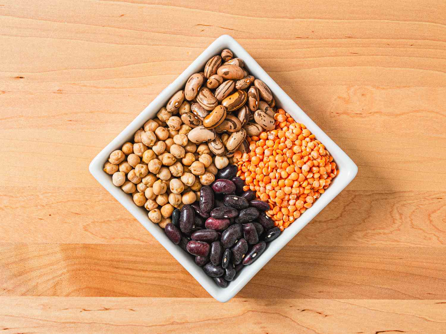 Overhead view of Armenian legumes