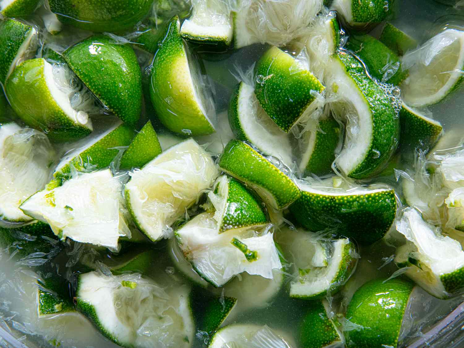 Overhead view of limes