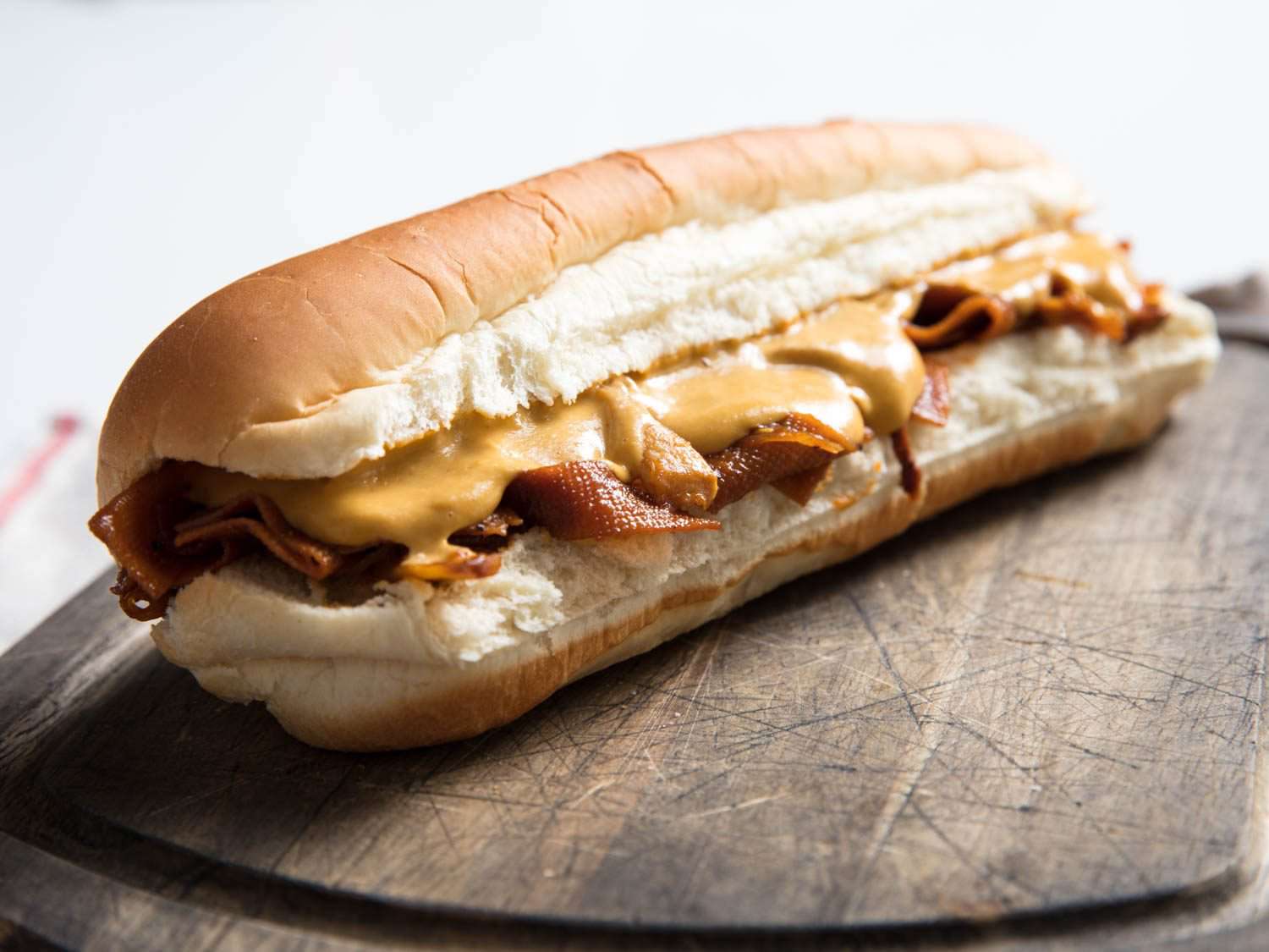 Vegan Philly Cheesesteak with vegan cheese sauce and yuba