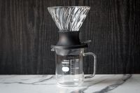 Coffee dripper on glass mug