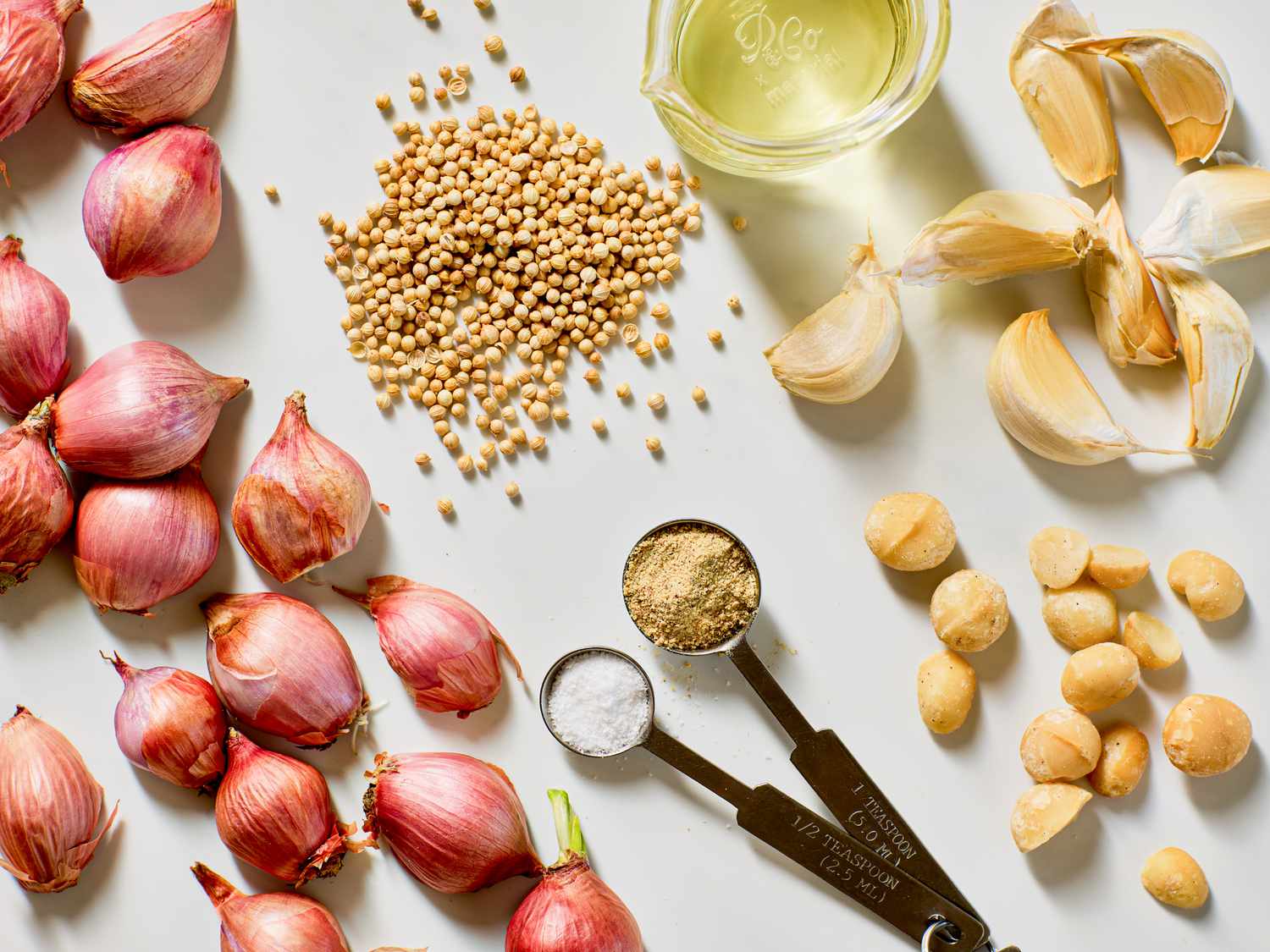 Overhead view of ingredients