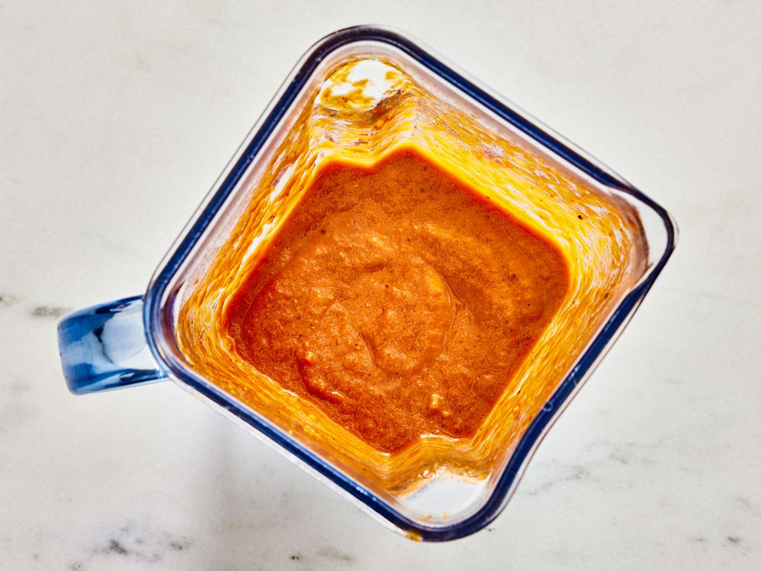 Overhead view of bbq in blender