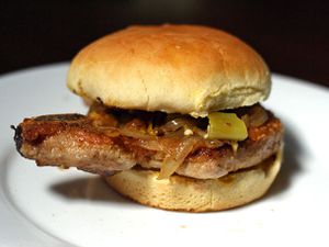 Bone-In Pork Chop Sandwich