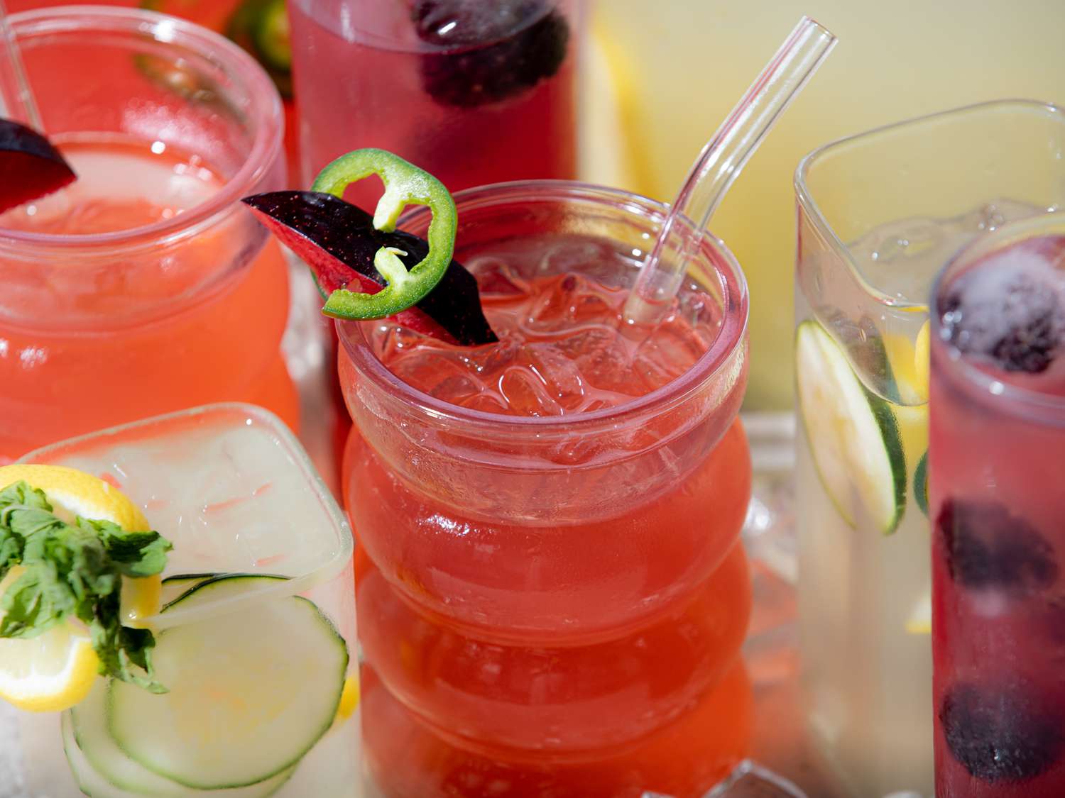 Overhead view of finished water