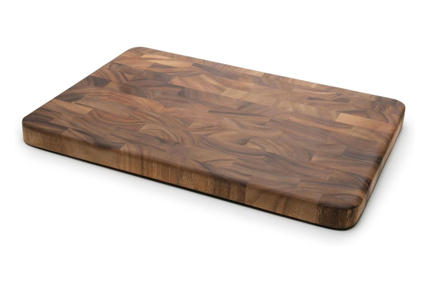 Ironwood Gourmet Large End Grain Prep Station Acacia Wood Cutting Board