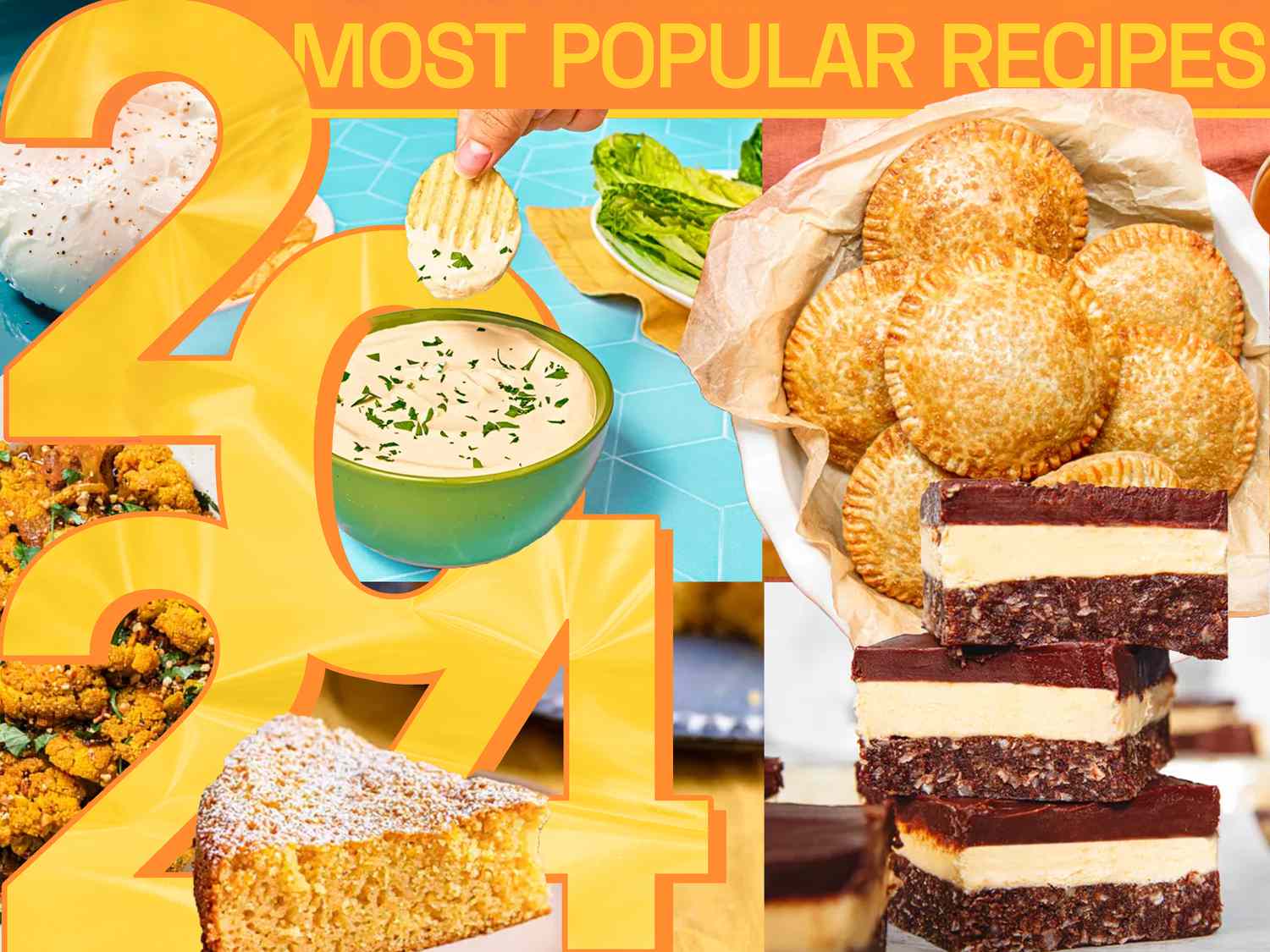 Graphic of 2024 most popular recipes. 